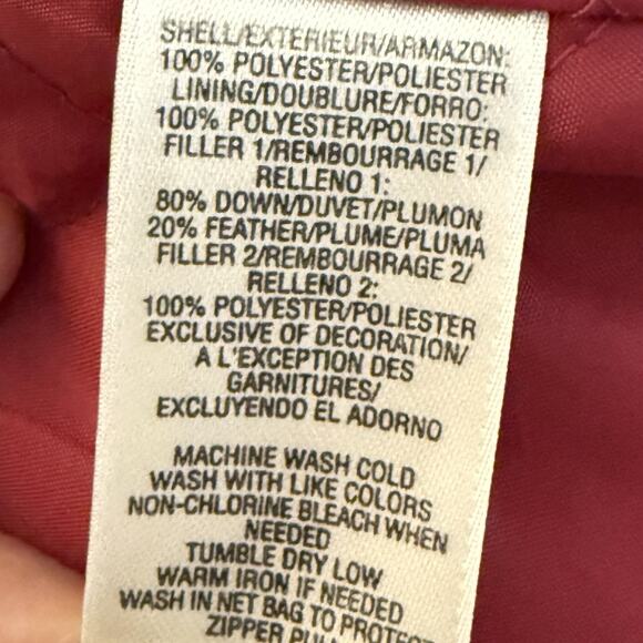 Juicy Couture Vintage Y2K Red Down Puffer Jacket Parka Coat Sz L Puffed Sleeve - Picture 11 of 11